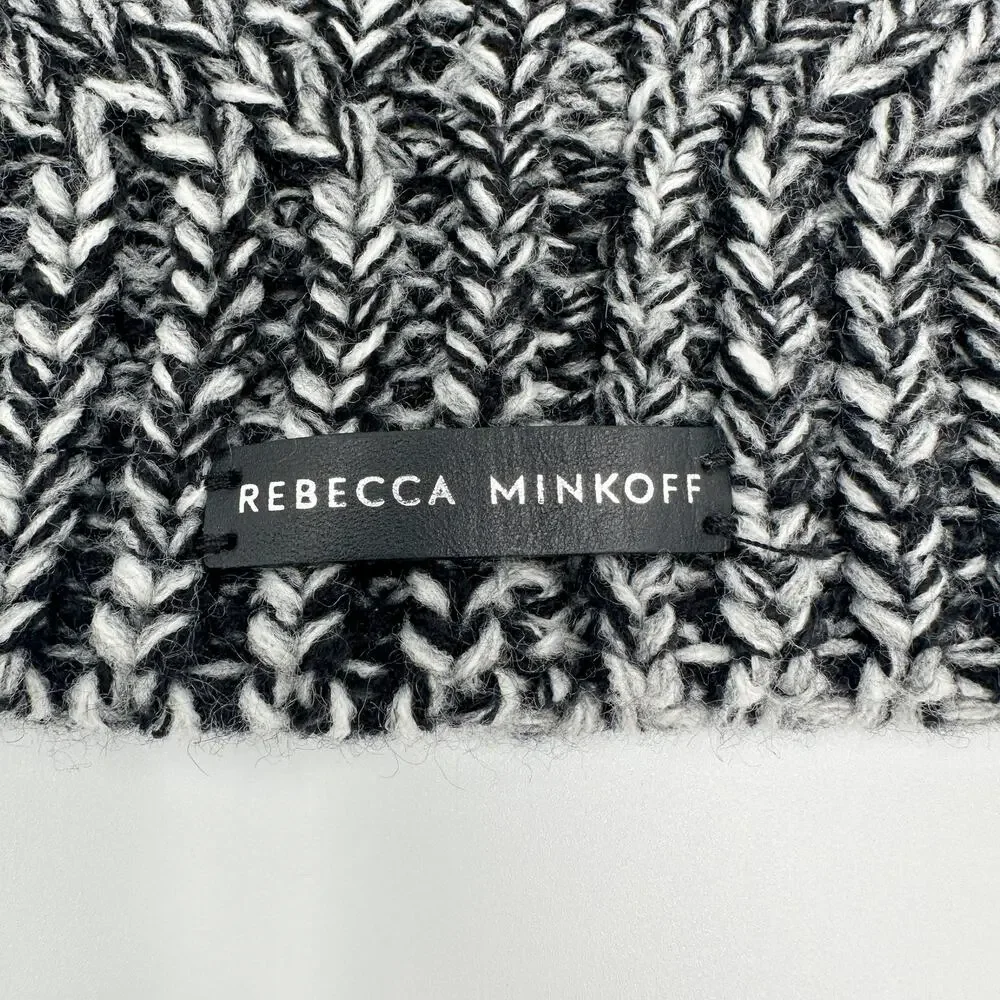 Rebecca‎ Minkoff New Beanie Arm Warmers Marled Set in Black One Size NWT